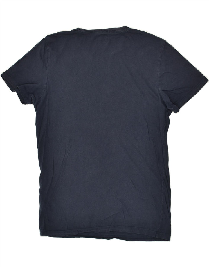 JACK & JONES Mens Regular Fit Graphic T-Shirt Top Medium Navy Blue Cotton | Vintage Jack & Jones | Thrift | Second-Hand Jack & Jones | Used Clothing | Messina Hembry 