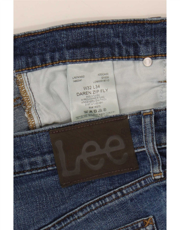 Lee Mens Daren Zip Fly Slim Jeans W32 L29 Blue Cotton