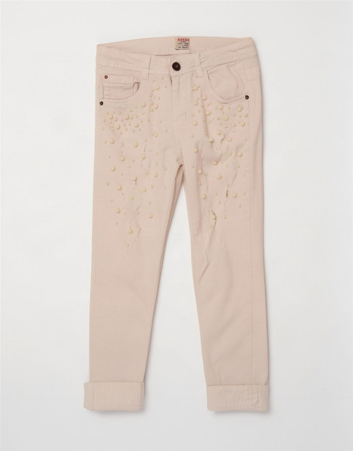 Guess Γυναικείο Cropped Jeans W26 L23 White Spotted