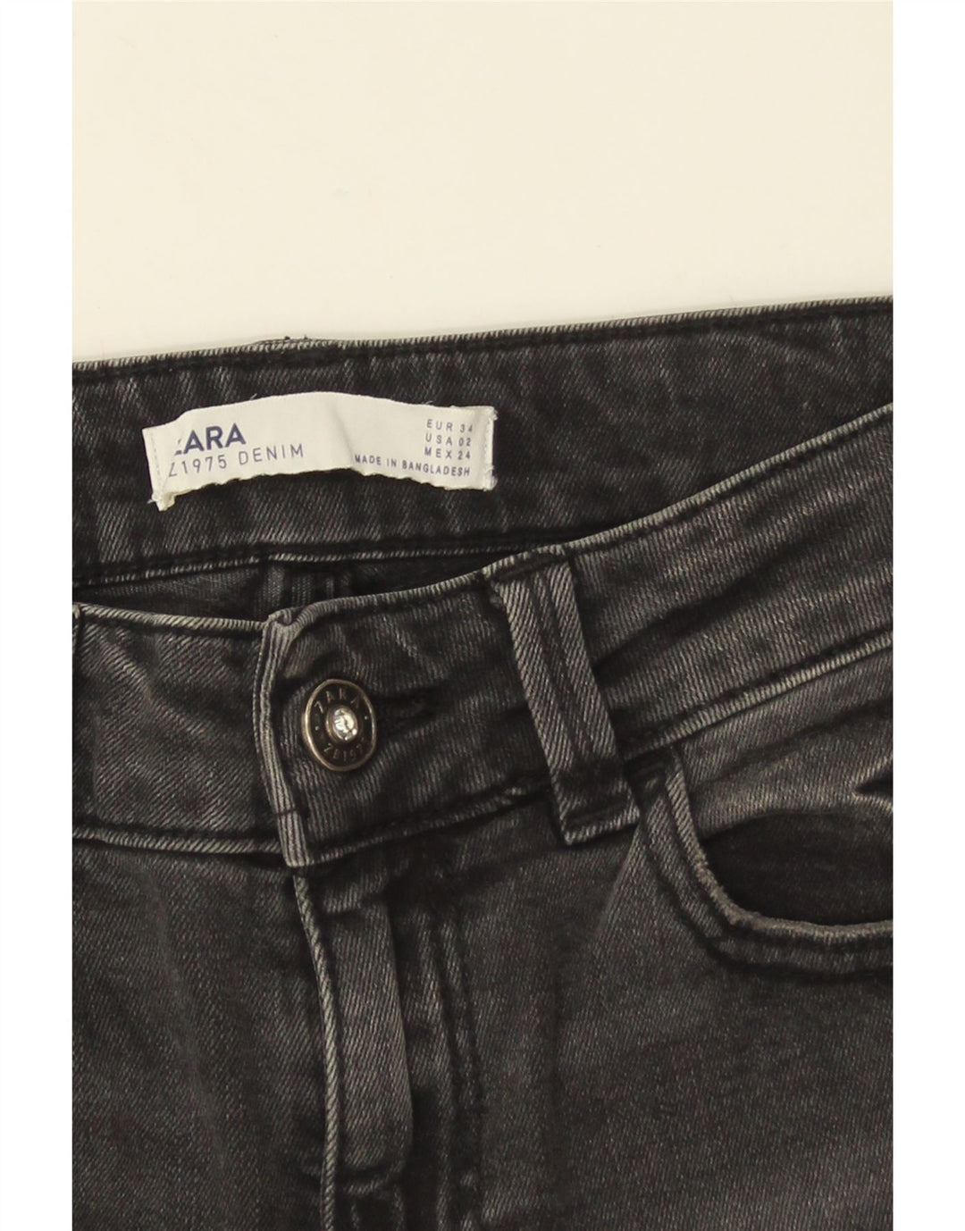 ZARA Womens Distressed Slim Jeans EU 34 2XS W24 L25 Grey