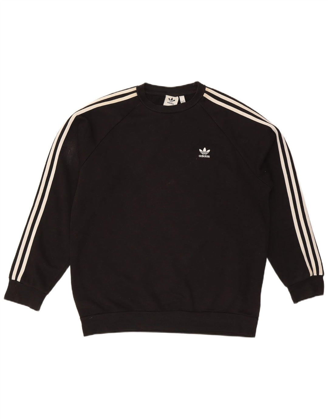 Adidas Mens Sweatshirt Jumper Large Black Cotton