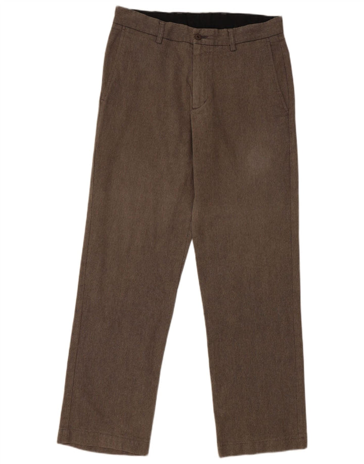 Zara Mens Straight Chino Trousers EU 40 Medium W31 L30 Grey Polyester