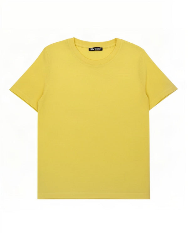 Zara T-Shirt Top UK 14 Medium Gul
