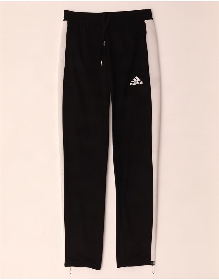 Adidas Mens Aeroready Tracksuit Trousers Small Black Colourblock Polyester