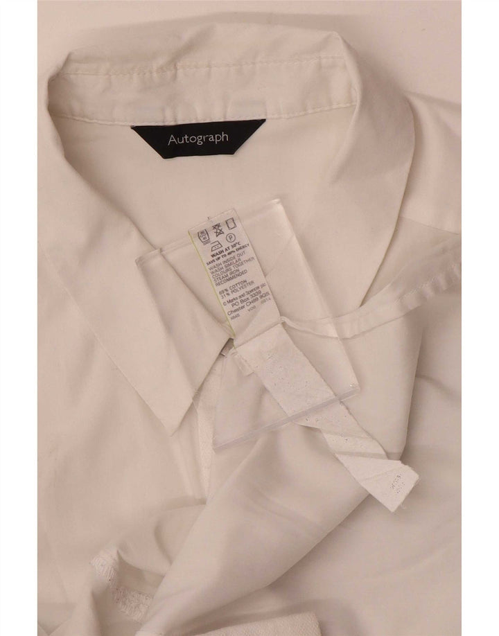 Marks & Spencer Damen Autograph Shirt UK 12 Mittelweiße Baumwolle