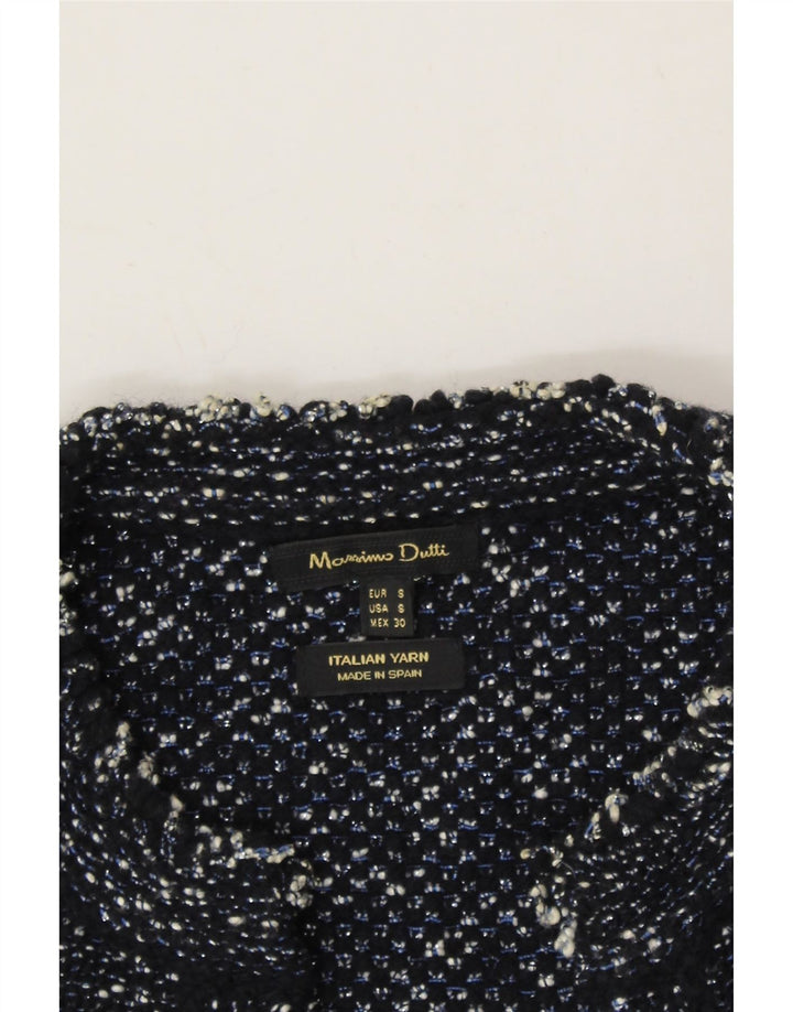 MASSIMO DUTTI Womens Open Cardigan Sweater UK 10 Small Navy Blue Vintage Massimo Dutti and Second-Hand Massimo Dutti from Messina Hembry 