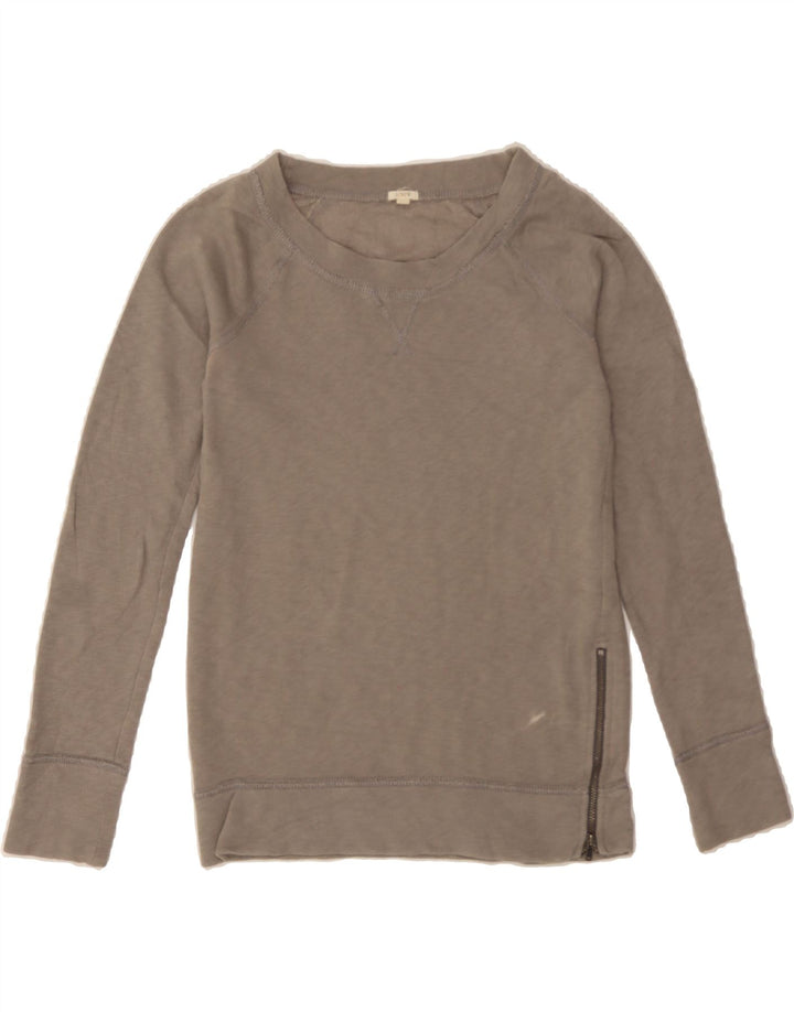 J. CREW Womens Sweatshirt Jumper UK 6 XS Grey Cotton Vintage J. Crew and Second-Hand J. Crew from Messina Hembry 