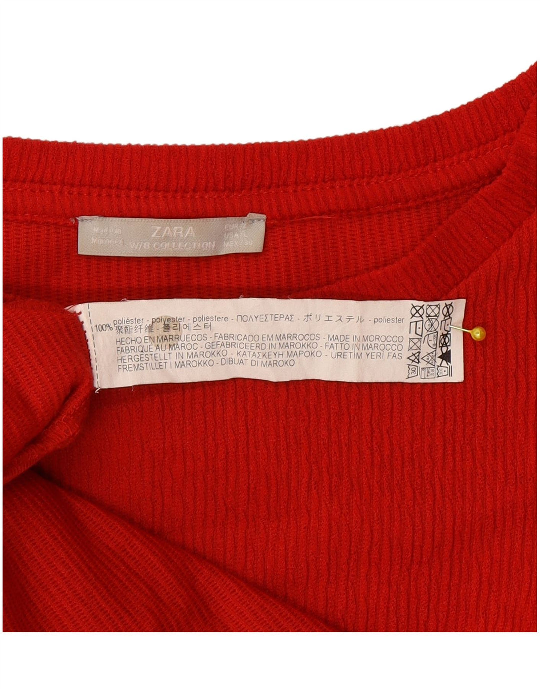 Zara Womens Long Sleeve Oversized Tent Dress UK 16 Large Red Polyester