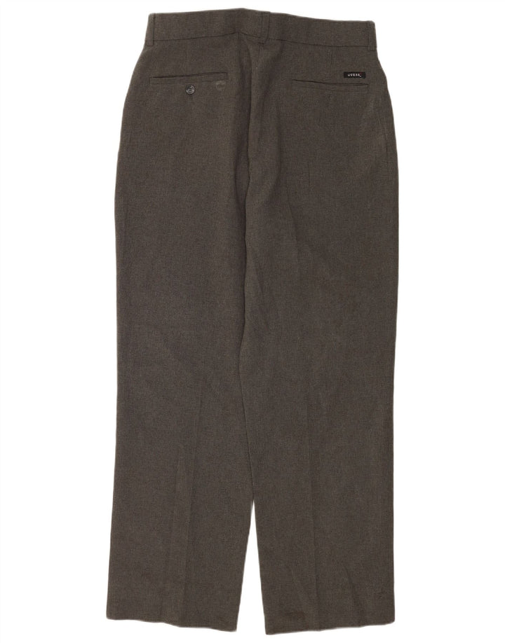 Guess Mens Straight Suit Trousers W32 L30 Grey Polyester