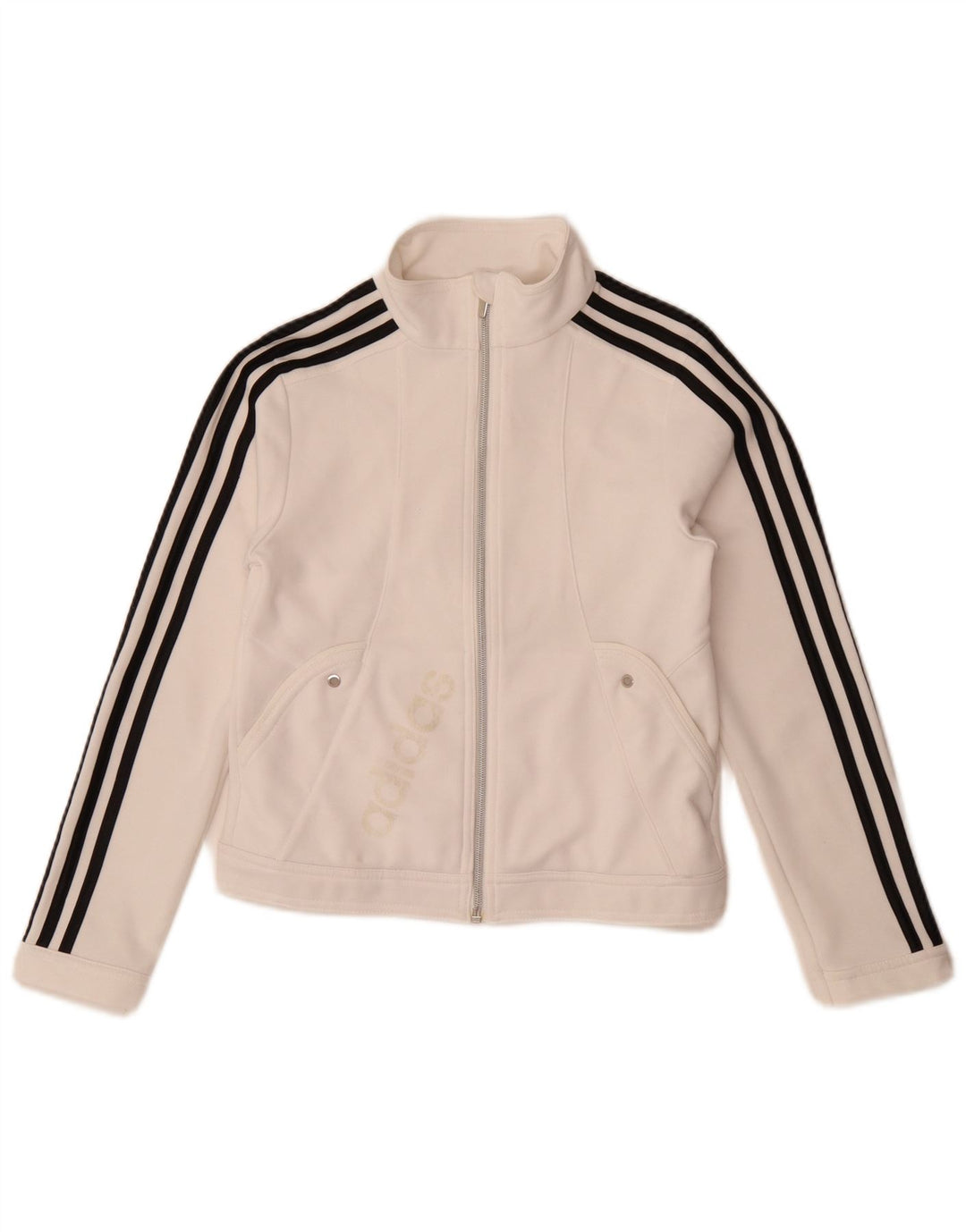 Adidas Veste de Survêtement Graphique Fille 11-12 Ans Blanc Polyester
