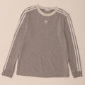 Top Adidas da donna a manica lunga UK 12 in cotone grigio medio