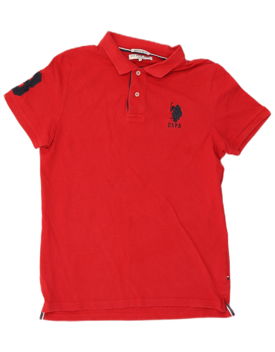 U.S. Polo Assn. Mens Graphic Regular Fit Shirt Medium Red Cotton