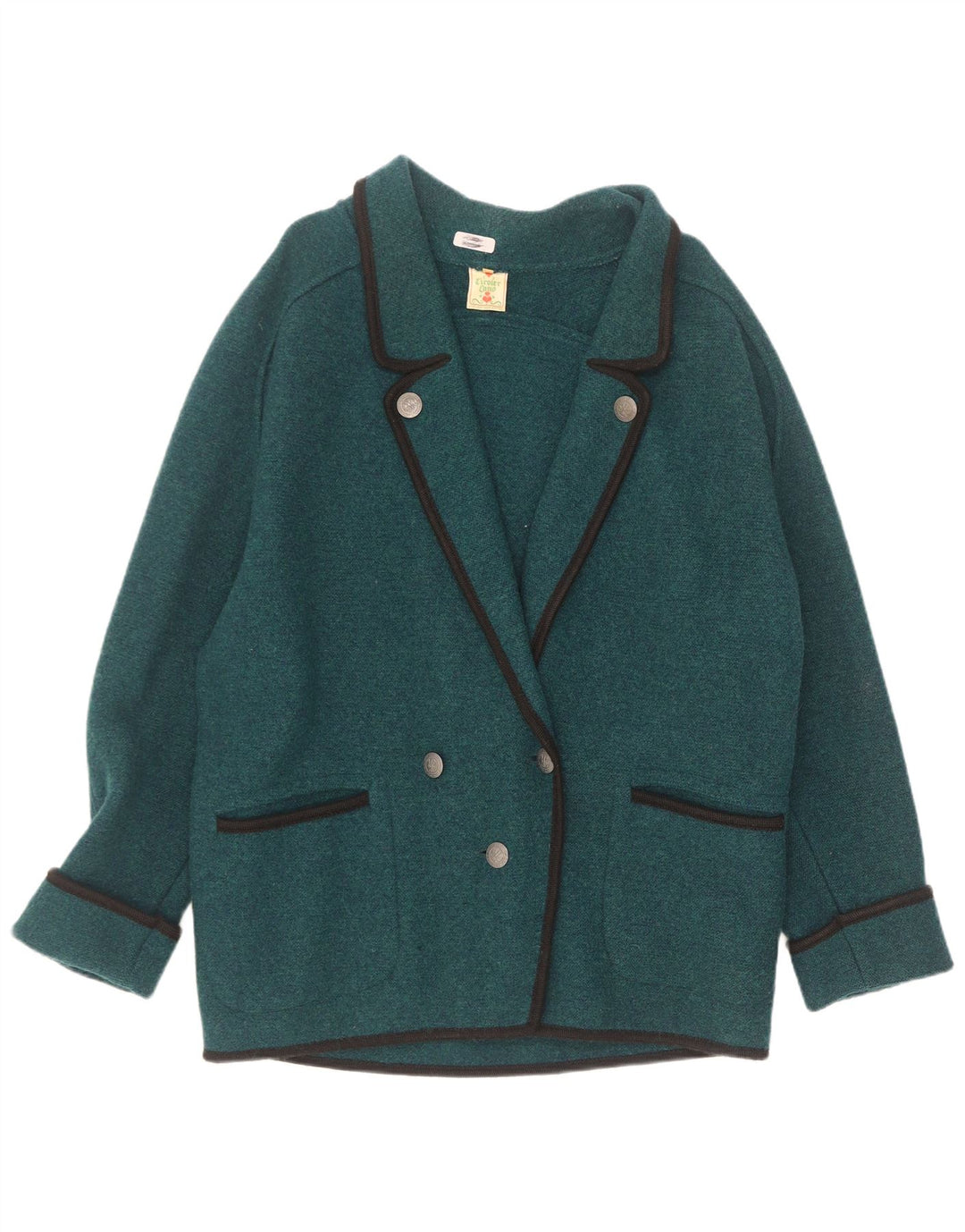 Vintage Womens Oversized Double Breasted Blazer Jacket EU 38 Medium Green