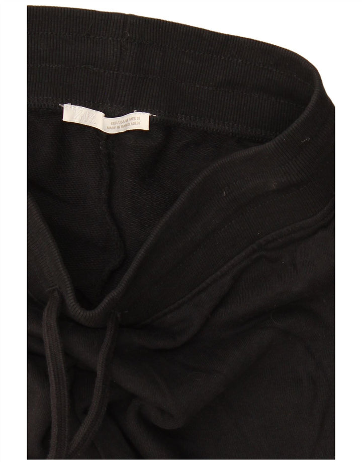 Zara Womens Flare Tracksuit Trousers UK 12 Medium  Black