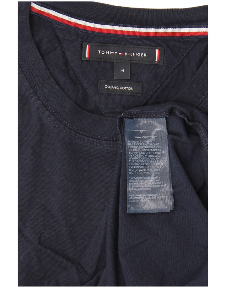 Tommy Hilfiger Mens T-Shirt Top Medium Navy Blue Cotton