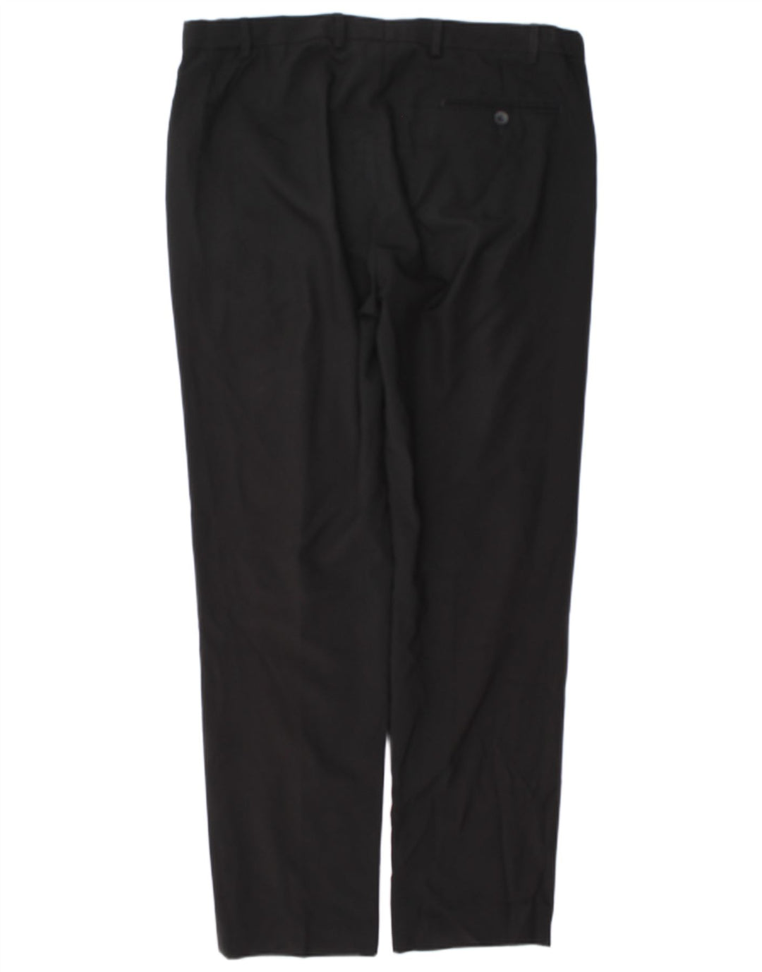 Marks & Spencer Mens Straight Regular Suit Trousers W38 L33 Black Polyester