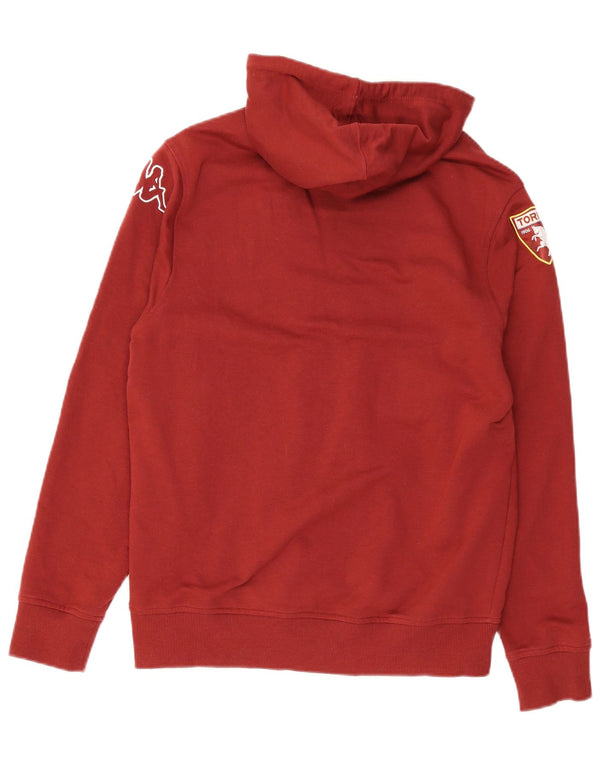 Kappa Mens Graphic Hoodie Jumper Large Maroon Cotton