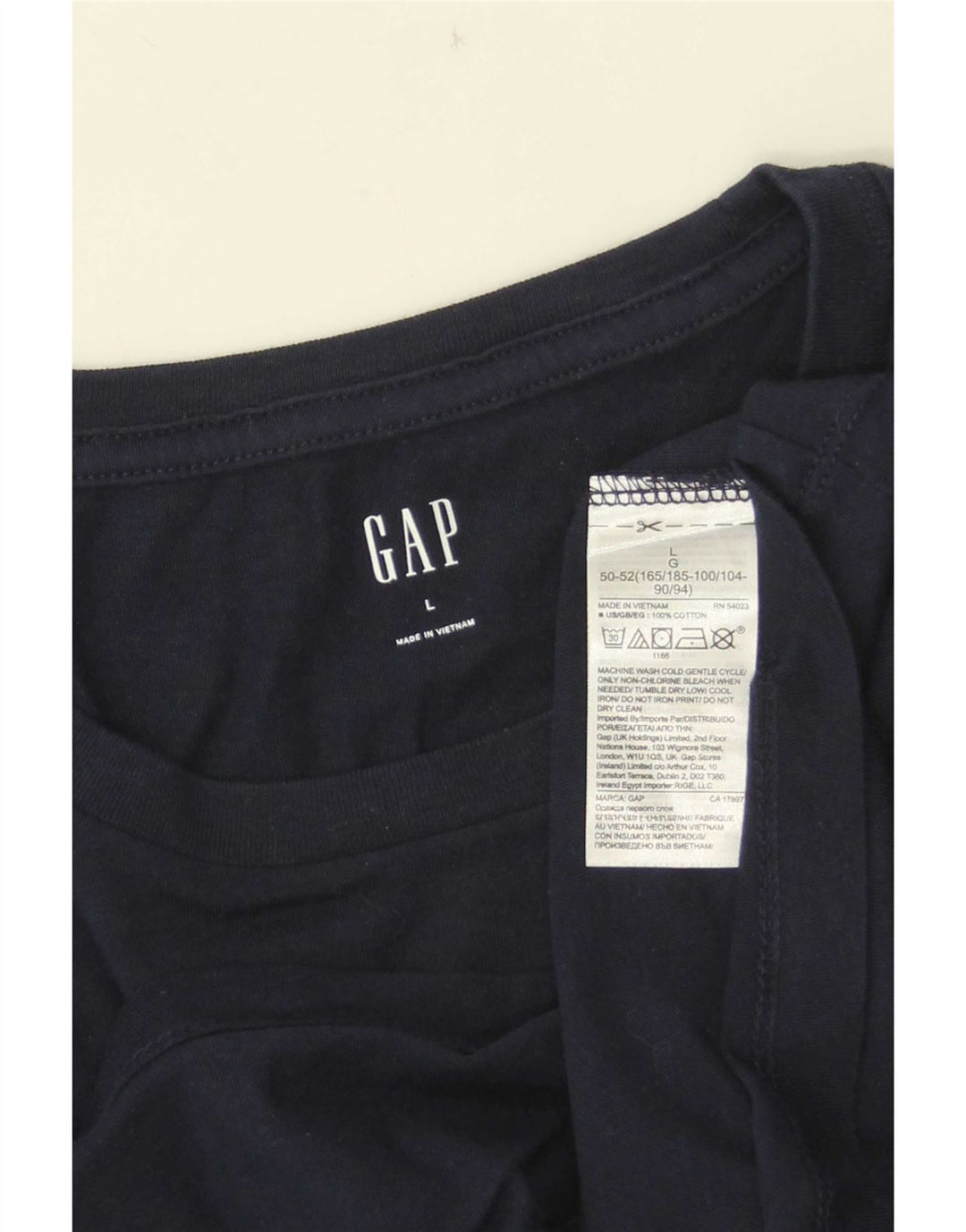 Gap Mens Graphic T-Shirt Top Large Navy Blue Cotton