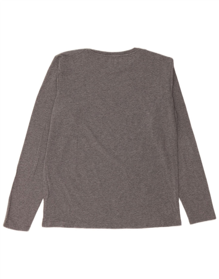 TOMMY HILFIGER Mens Top Long Sleeve Medium Grey Polyester