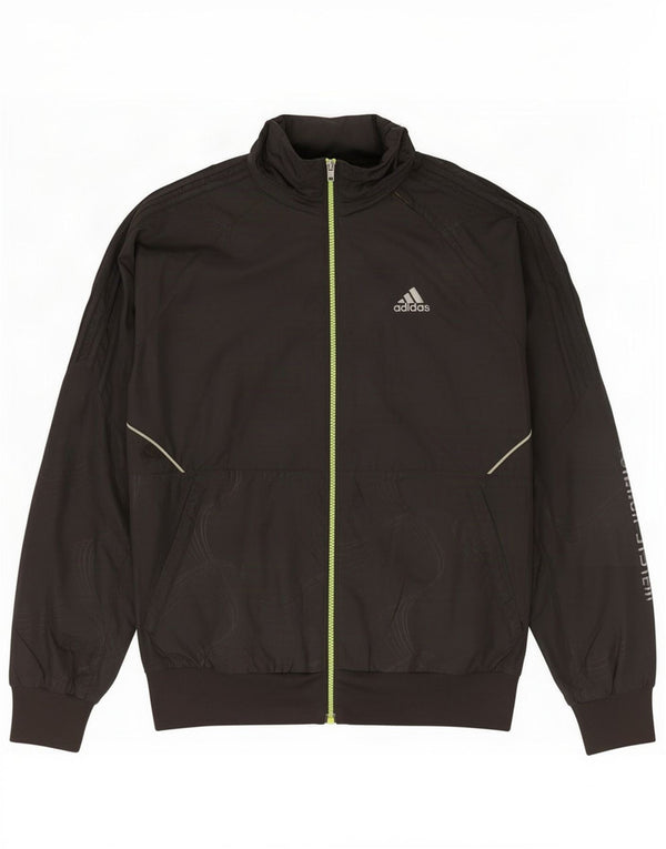 Giacca da ginnastica con cappuccio grafica da uomo Adidas piccola nera geometrica