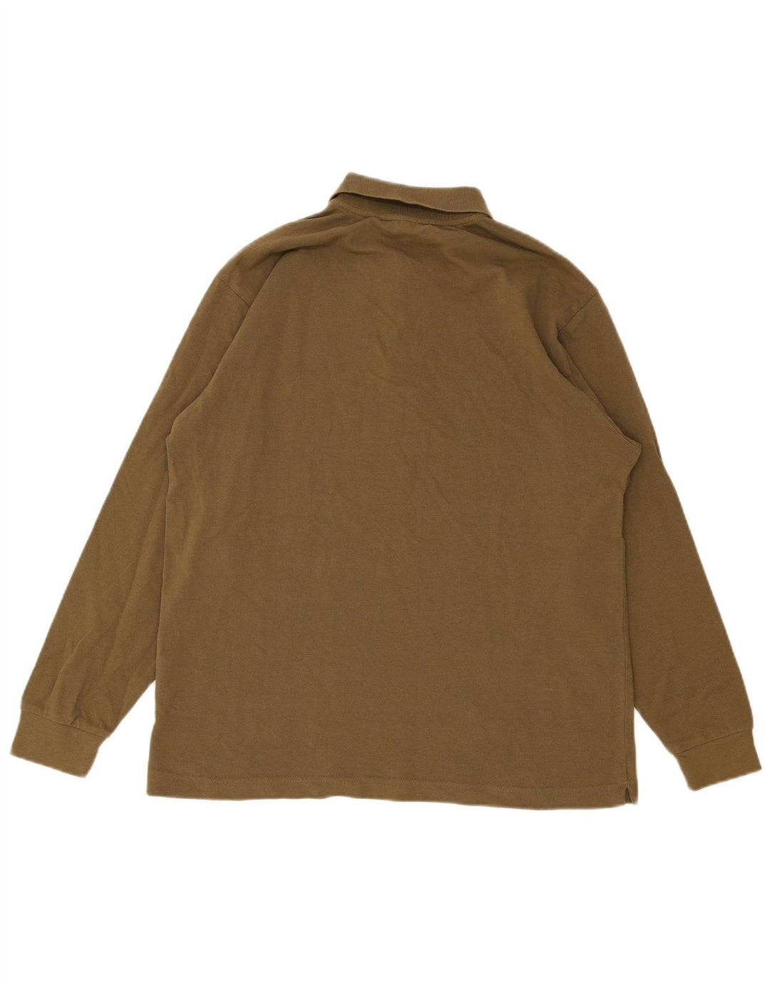 Kappa Polo à Manches Longues Homme Kaki Moyen Coton