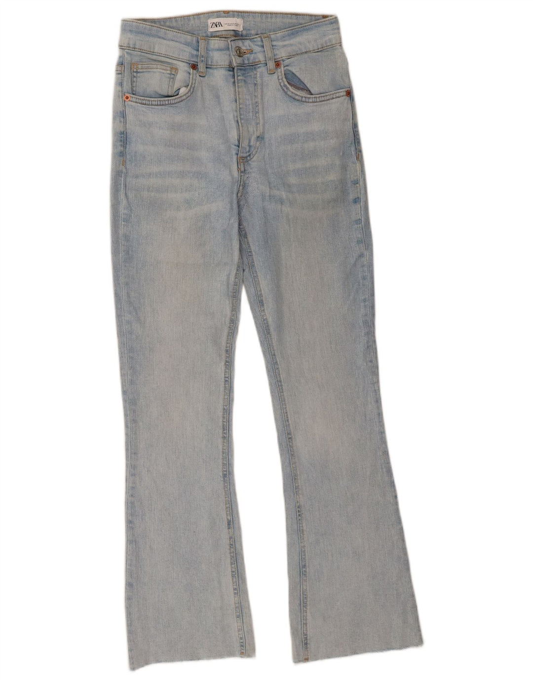 Zara Womens Flared Jeans EU 38 Small W28 L27 Blue