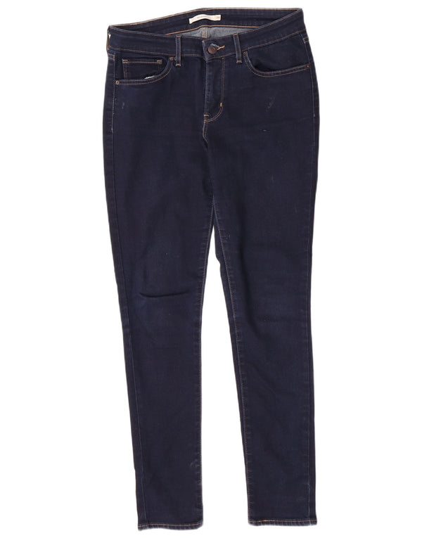 Levi's Womens 711 Skinny Jeans W29 L30 Navy Blue Cotton