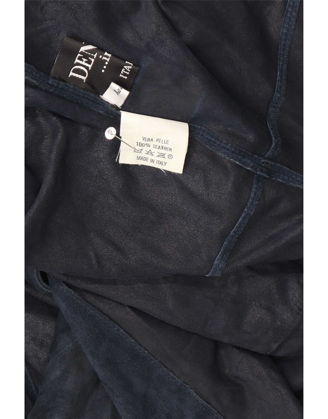 Vintage damska zamszowa kurtka UK 18 XL, granatowa, skórzana
