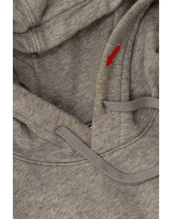 Felpa con cappuccio grafica Nike da uomo in cotone chiazzato grigio medio