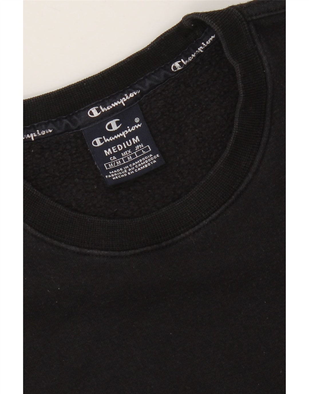 CHAMPION Mens Sweatshirt Jumper Medium Black