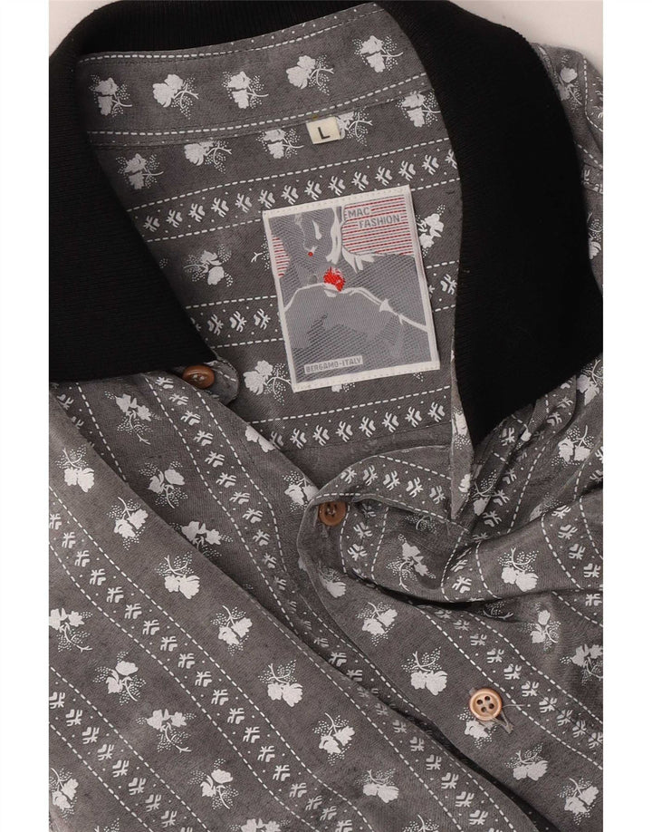 Mac Chemise Homme Grand Gris Floral