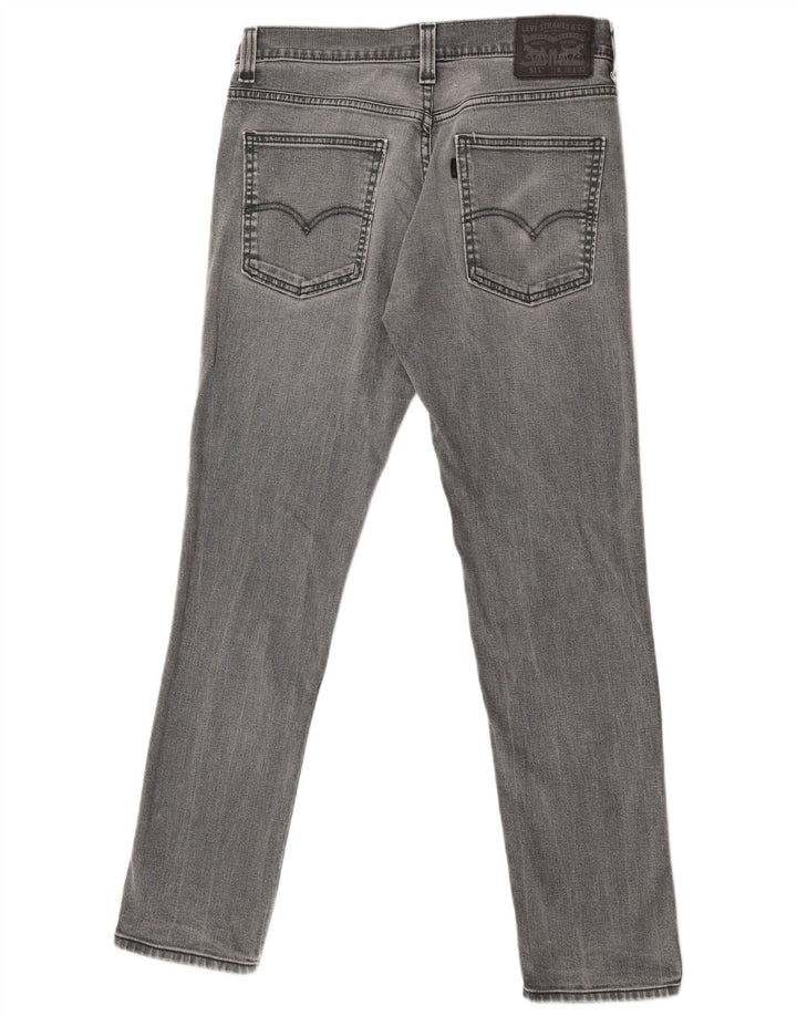 Levi's Mens 511 Slim Jeans W32 L32 Grey Cotton