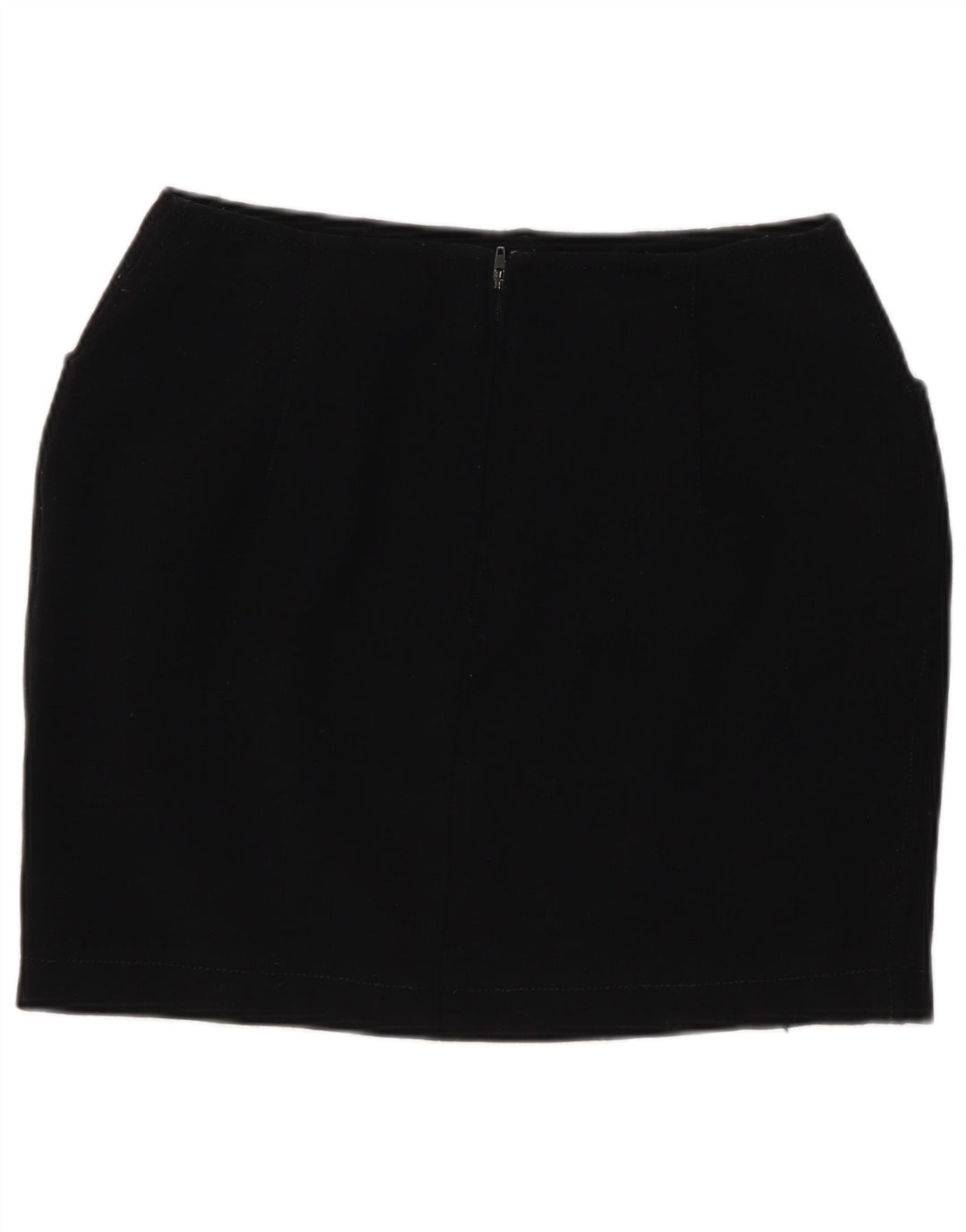Marella Damen Minirock UK 10 Small W26 Schwarze Wolle