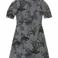 NEXT Womens A-Line Dress UK 14 Medium Grey Floral Polyester Bohemian