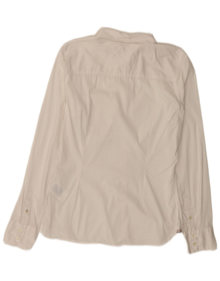 Tommy Hilfiger Womens Shirt UK 12 Medium White Cotton