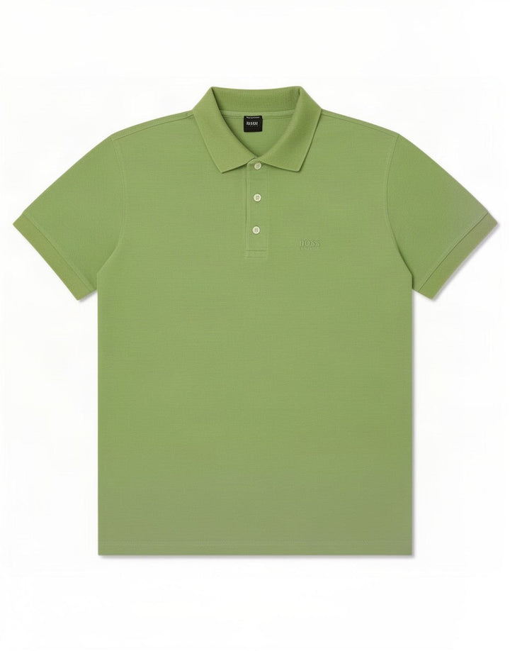 Camisa polo masculina Hugo Boss algodão verde médio