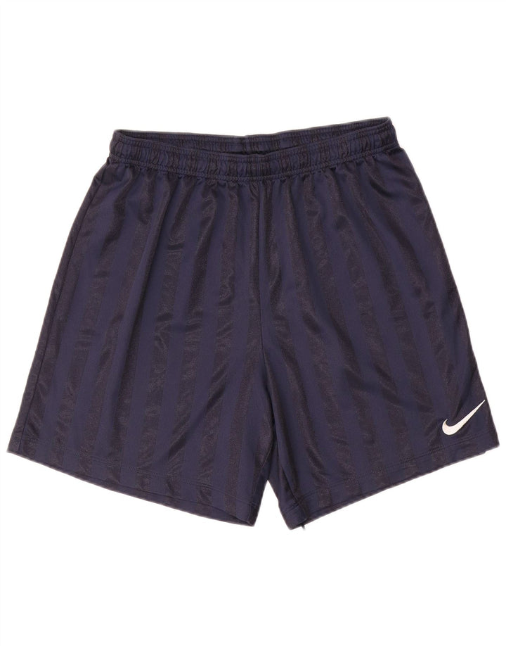 Nike Short de sport pour homme Large Bleu marine rayé