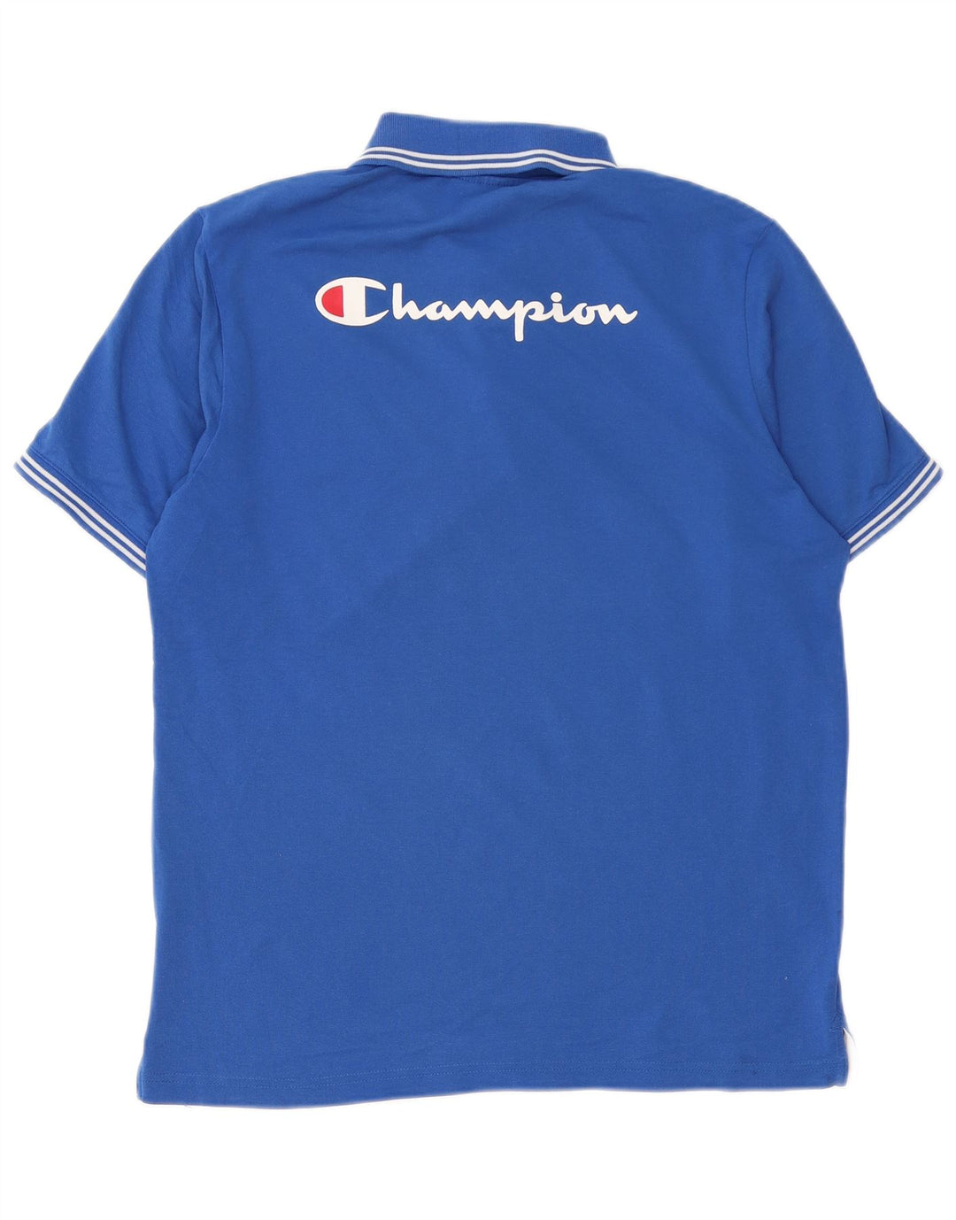 Champion Mens Graphic Polo Shirt Large Blue