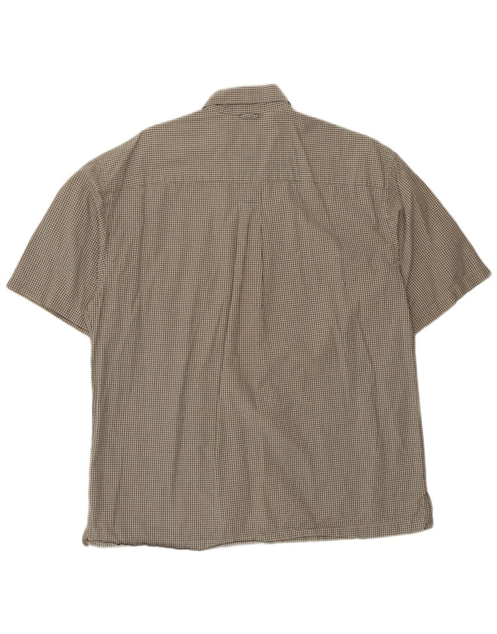 Timberland Kortærmet Herreskjorte Medium Beige Ternet Bomuld