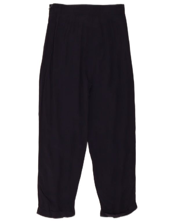 Liu Jo Girls High Waist Casual Trousers 9-10 Years W24 L20 Navy Blue