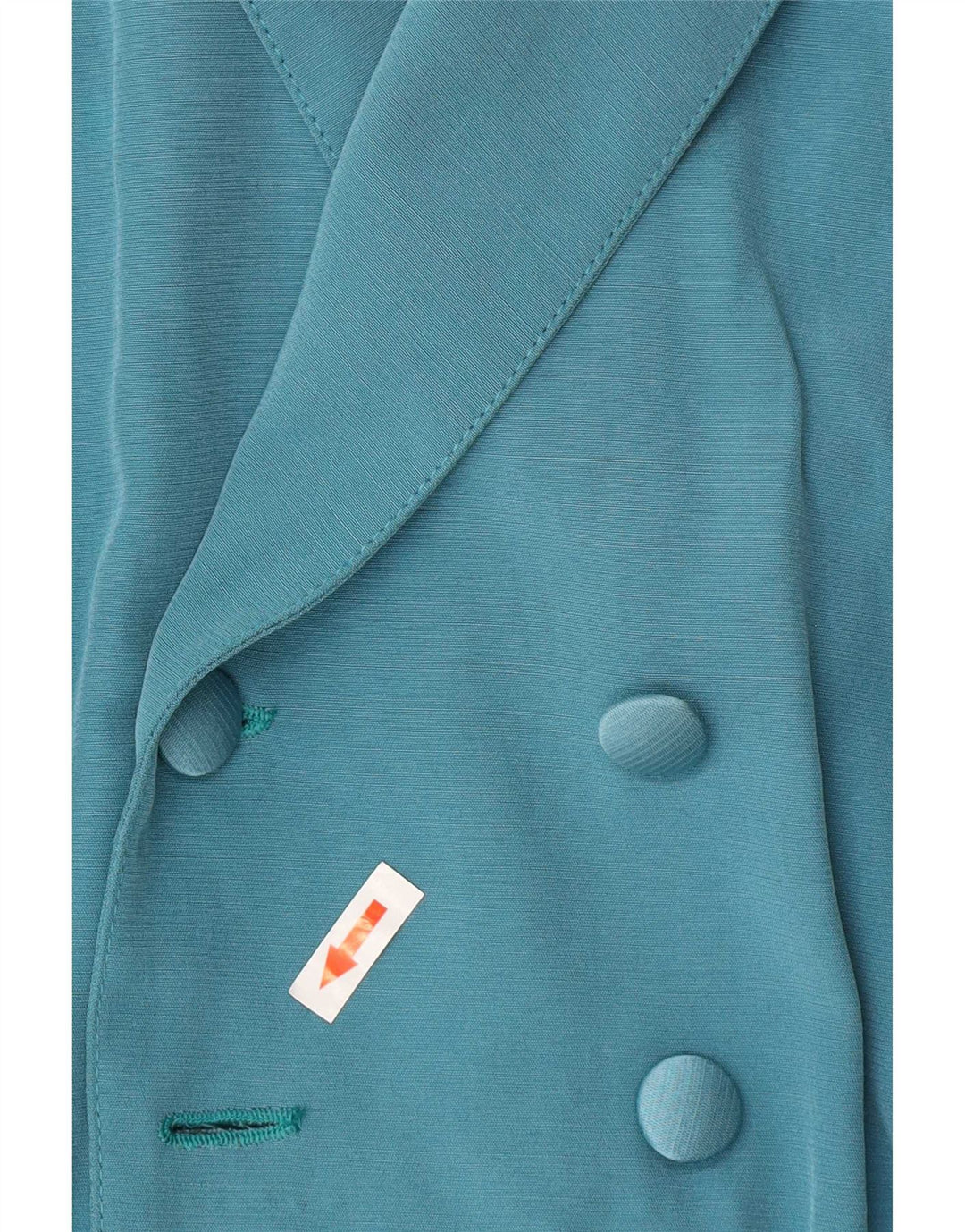 Vintage mujer cosecha doble pecho Blazer chaqueta EU 34 XS poliéster azul