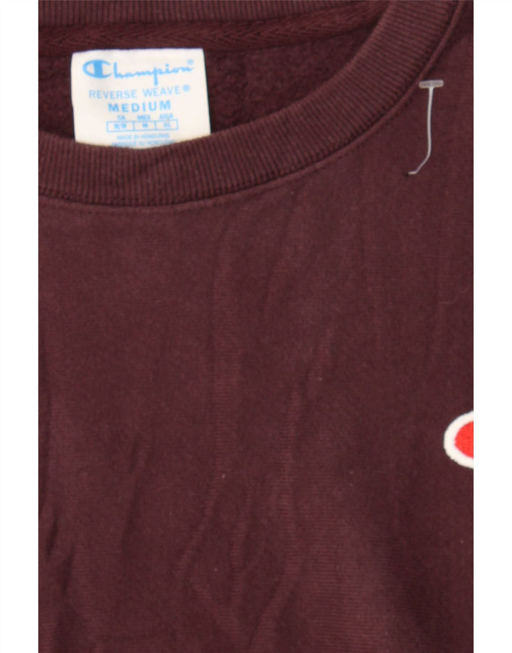 CHAMPION Womens Sweatshirt Jumper UK 14 Medium Burgundy Cotton Vintage Champion and Second-Hand Champion from Messina Hembry 