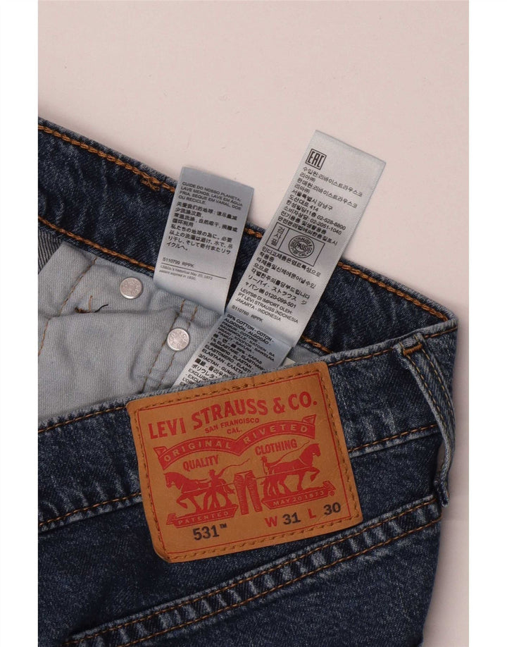 Levi's Mens 531 Slim Jeans W31 L30 Blue Cotton