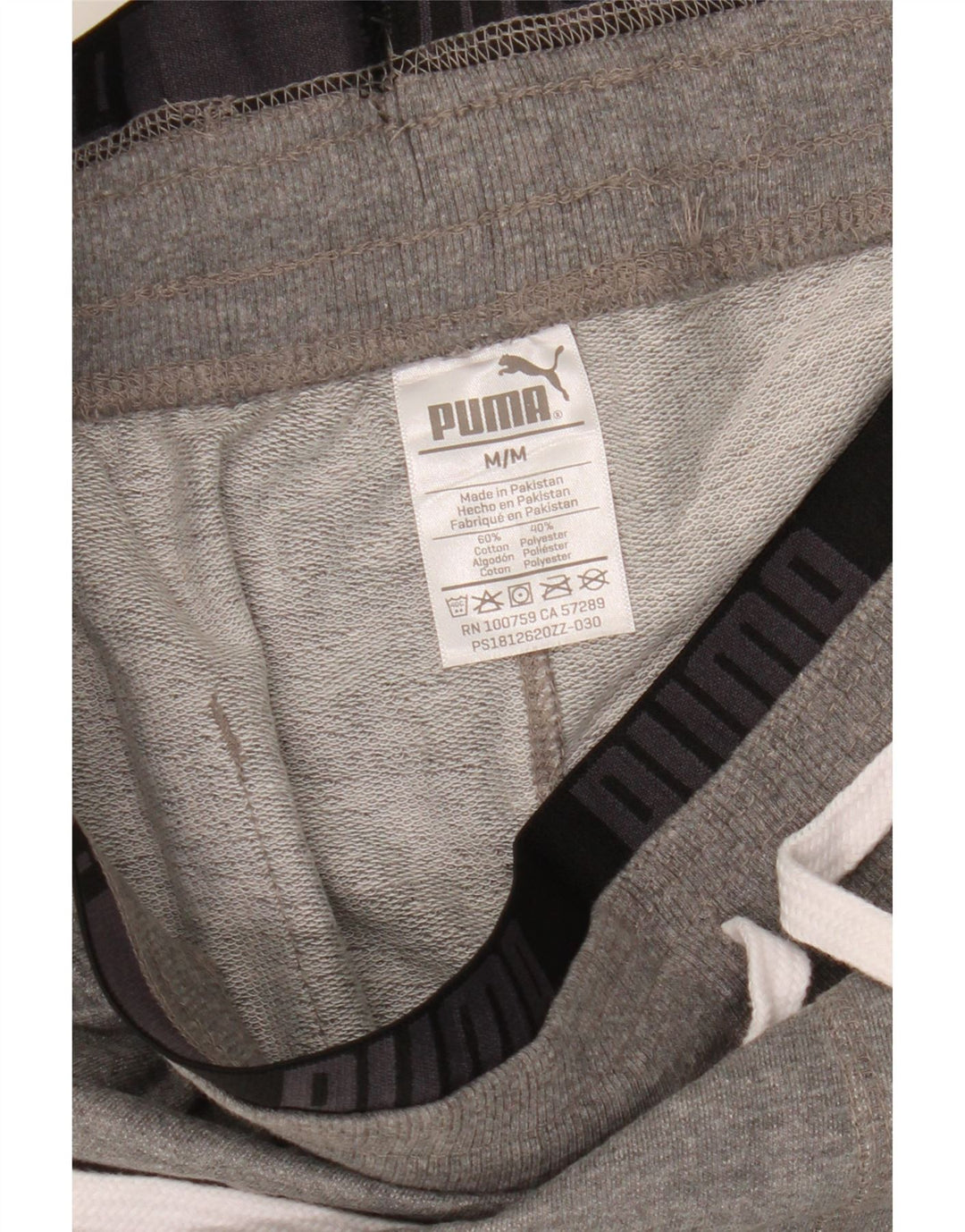 Puma Mens Graphic Sport Shorts Medium Grey Cotton