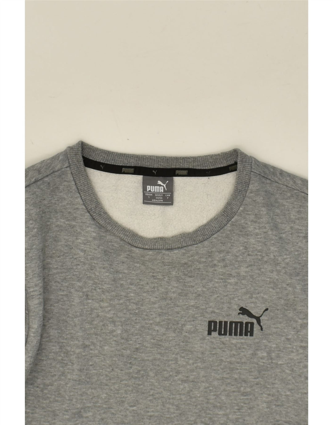 PUMA Mens Sweatshirt Jumper Small Grey Cotton Vintage Puma and Second-Hand Puma from Messina Hembry 