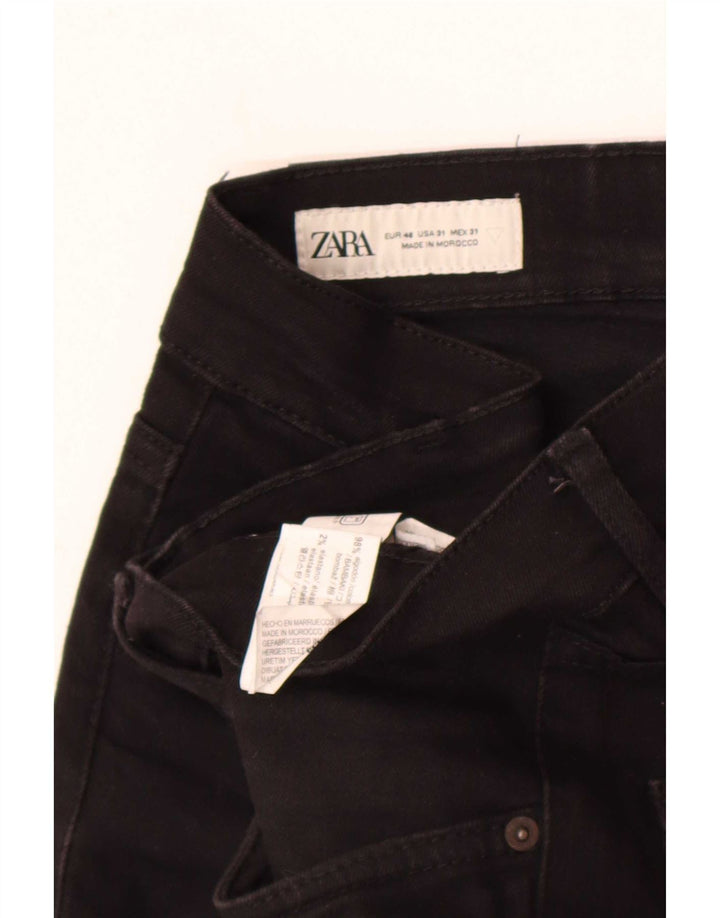 Zara Mens Slim Jeans EU 40 Medium W31 L32 Black Cotton