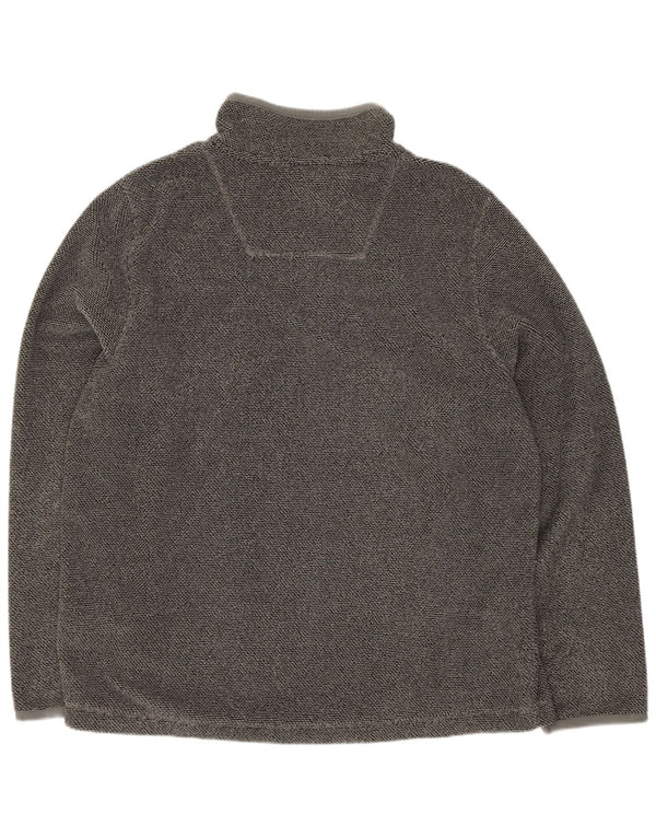 Felpa da uomo con collo con zip Weird Fish, maglione XL, poliestere grigio