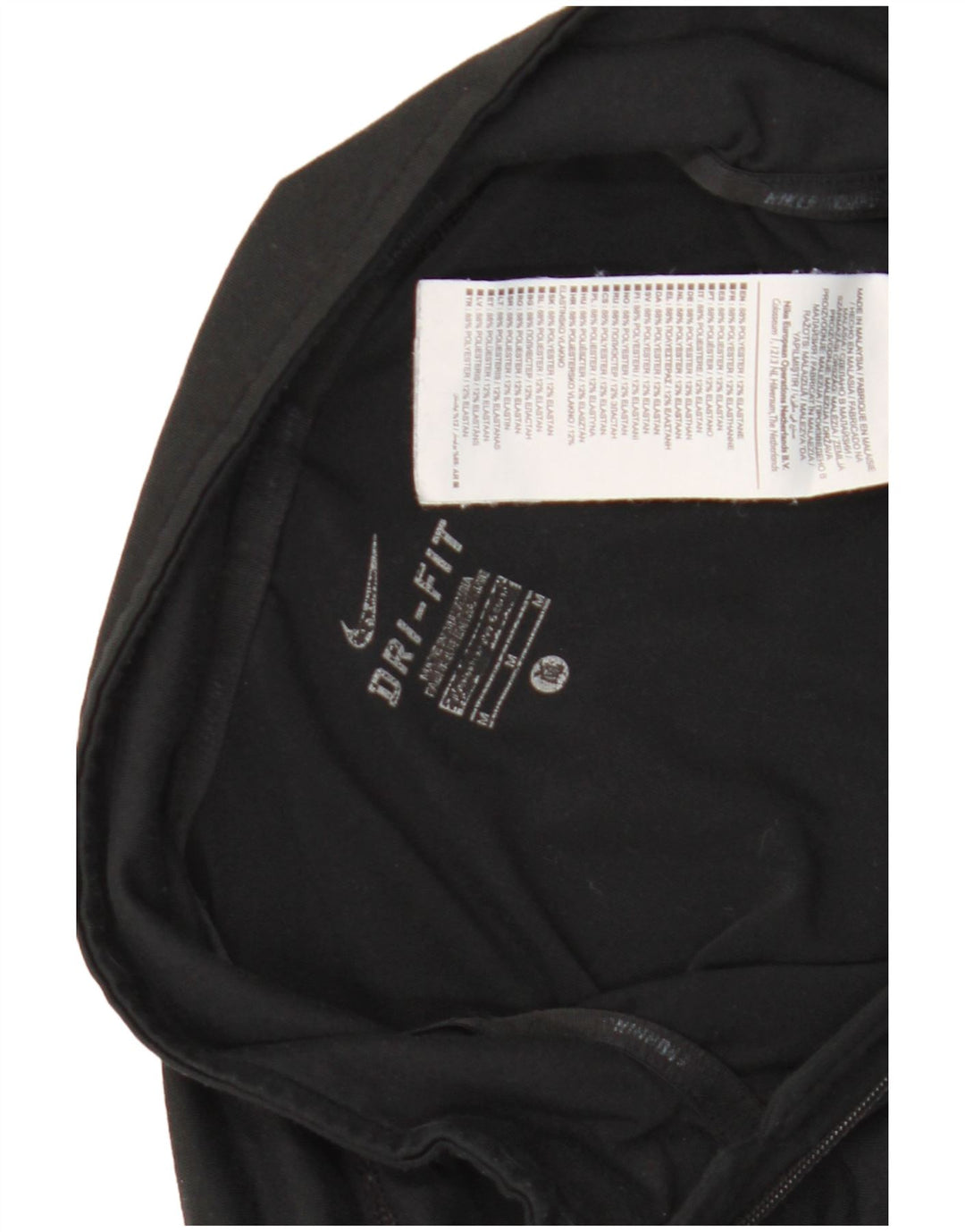 Nike Herre Dri Fit Pullover med lynlås-hals Træningsdragt Top Medium Sort Polyester