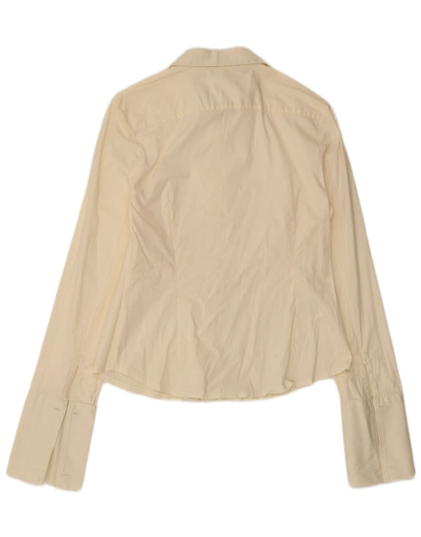Laura Ashley Camisa formal para mujer UK 12 Algodón beige medio