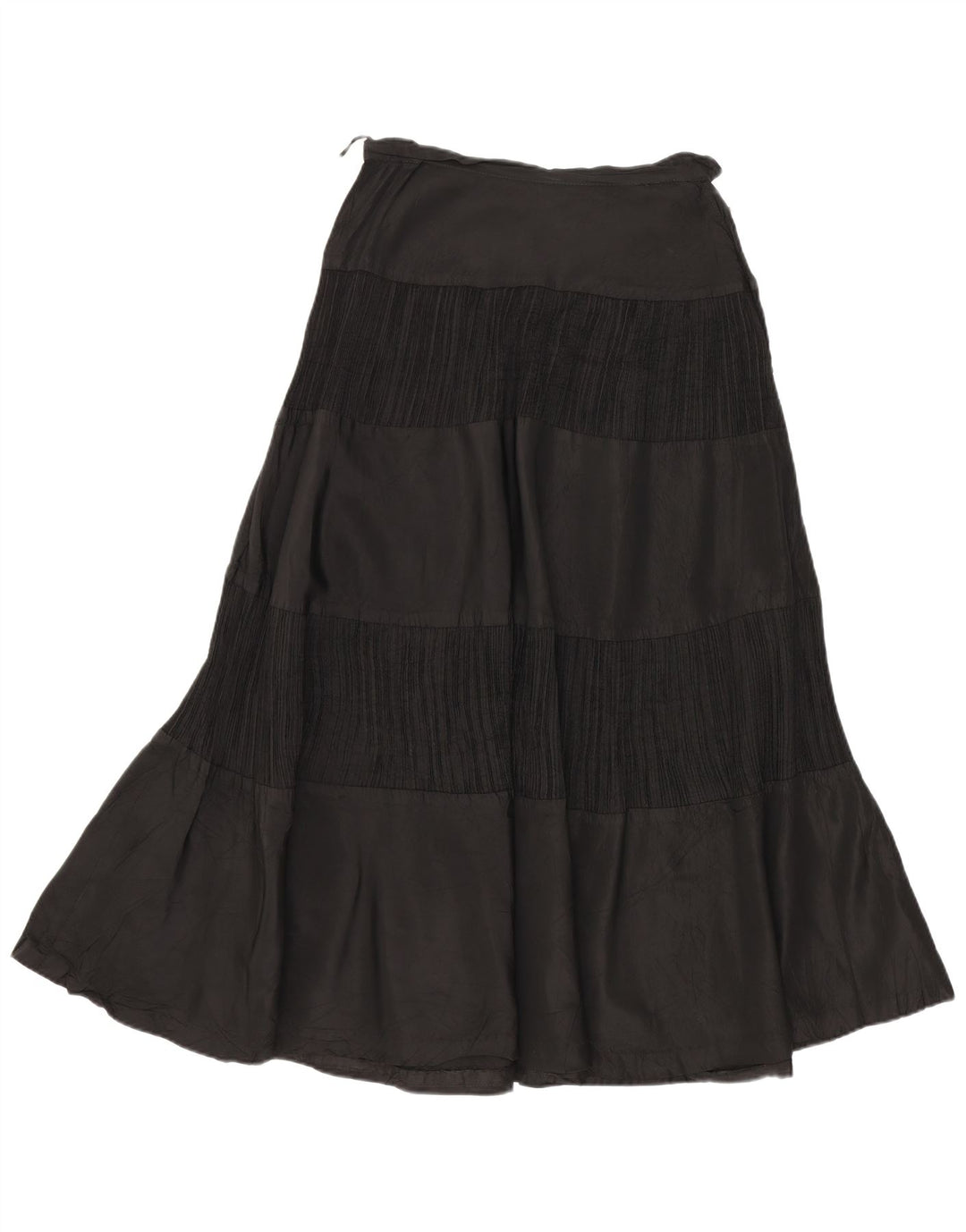 Vintage Womens Tiered Skirt W24 XS Black